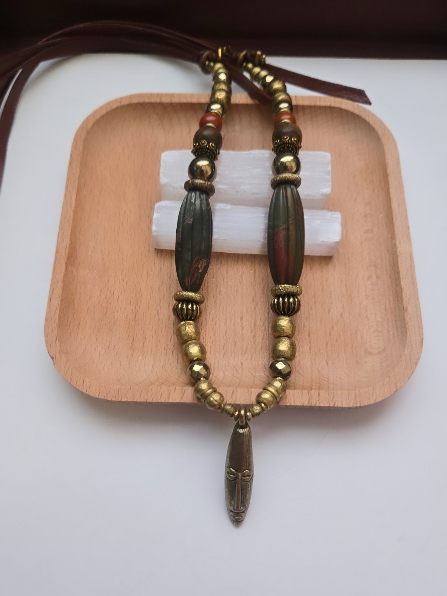 African Mask Necklace