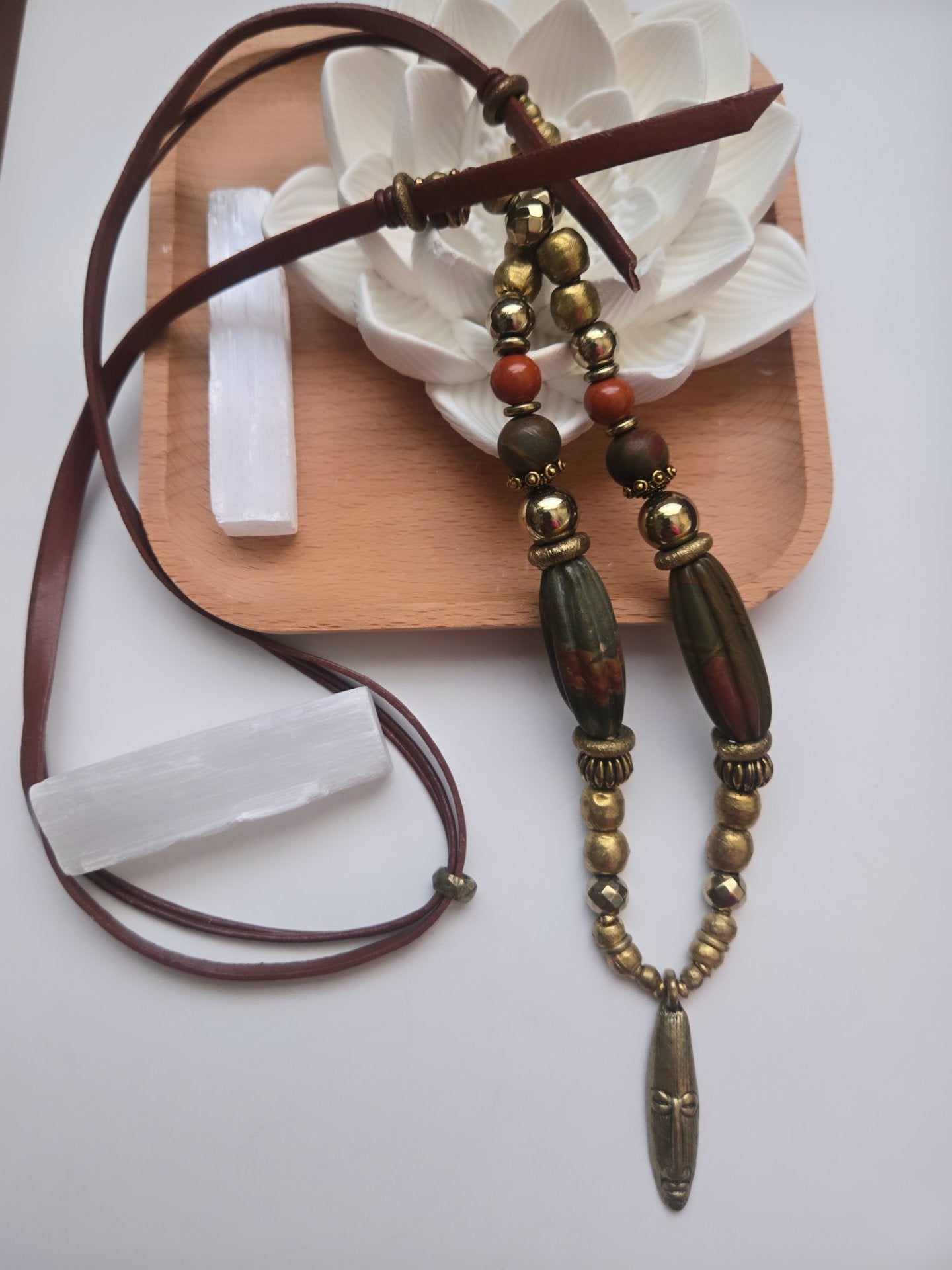 African Mask Necklace