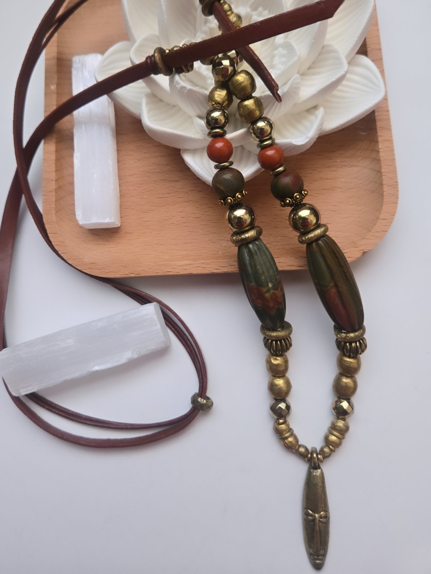 African Mask Necklace