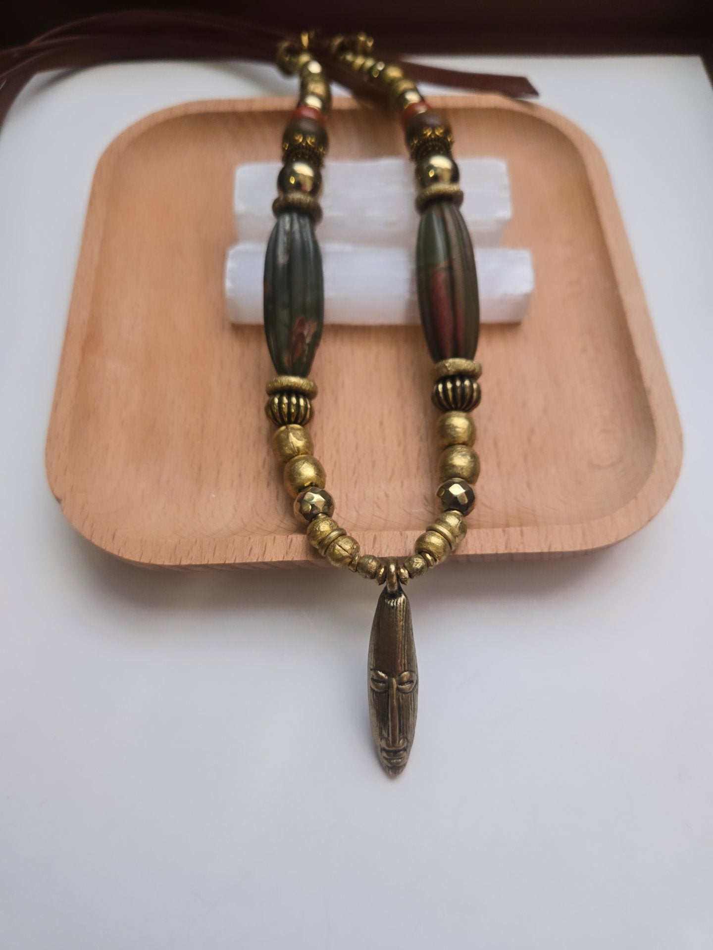 African Mask Necklace